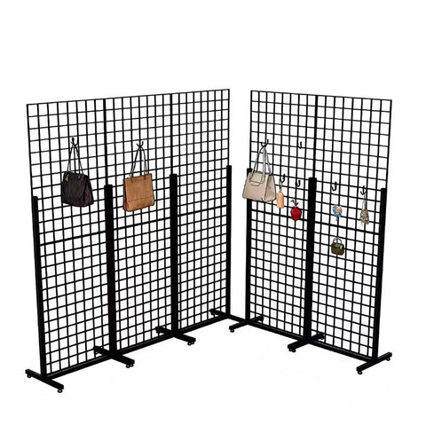 Metal Stand Gridwall Display Sturdy Metel Wire Merchandiser Rack Floor Stand (10054+15809)X5PK