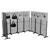 Metal Stand Gridwall Display Sturdy Metel Wire Merchandiser Rack Floor Stand (10054+15809)X8PK