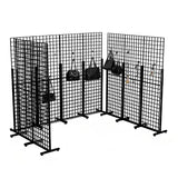 Metal Stand Gridwall Display Sturdy Metel Wire Merchandiser Rack Floor Stand (10054+15809)X9PK