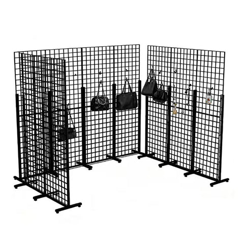 Metal Stand Gridwall Display Sturdy Metel Wire Merchandiser Rack Floor Stand (10054+15809)X9PK