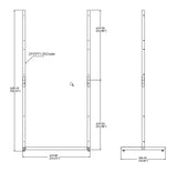 Metal Stand Poster Frame Shield Hanger Literature Holder Floor Counter Message 10054