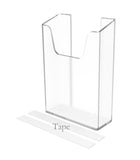 Clear Side Pocket Wall Mount Literature Holder Leaflet Brochure 2 Sided Tape 4W