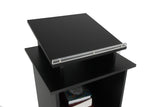 Black Wood Podium Pulpit Lectern Event Debate Speech School Mobile Wheel Castors