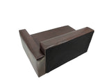 Dog Sofa Bed Brown Synthetic Leather Recliner L Lounge Chair Couch Seat Chaise 30x20x13 Seating area is 27x16 Great for Smaller Dogs Parts nested. Peel black liners to find smaller parts.10058