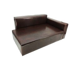 Dog Sofa Bed Brown Synthetic Leather Recliner L Lounge Chair Couch Seat Chaise 30x20x13 Seating area is 27x16 Great for Smaller Dogs Parts nested. Peel black liners to find smaller parts.10058
