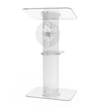 Clear Church Pulpit Event Lectern Plexiglass Acrylic Debate Podium School Logo