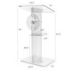 Clear Church Pulpit Event Lectern Plexiglass Acrylic Debate Podium School Logo