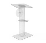 Clear Church Pulpit Event Lectern Plexiglass Acrylic Debate Podium School Logo