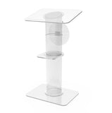 Clear Church Pulpit Event Lectern Plexiglass Acrylic Debate Podium School Logo