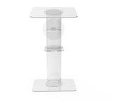 Clear Church Pulpit Event Lectern Plexiglass Acrylic Debate Podium School Logo