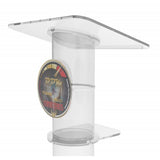Clear Church Pulpit Event Lectern Plexiglass Acrylic Debate Podium School Logo