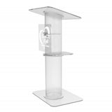 Clear Church Pulpit Event Lectern Plexiglass Acrylic Debate Podium School Logo