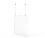 Ceiling Mount Signage Panel Acrlic Shield Sneeze Guard 24x36 36x24 Clear 10064+16943+4PC15256