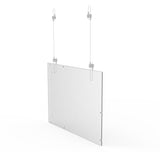 Ceiling Mount Signage Panel Acrlic Shield Sneeze Guard 24x36 36x24 Clear 10064+16943+4PC15256