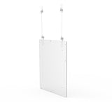 Ceiling Mount Signage Panel Acrlic Shield Sneeze Guard 24x36 36x24 Clear 10064+16943+4PC15256