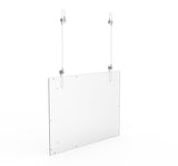 Ceiling Mount Signage Panel Acrlic Shield Sneeze Guard 24x36 36x24 Clear 10064+16943+4PC15256