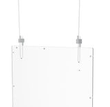 Ceiling Mount Signage Panel Acrlic Shield Sneeze Guard 24x36 36x24 Clear 10064+16943+4PC15256