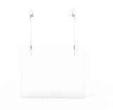 Ceiling Mount Signage Panel Acrlic Shield Sneeze Guard 24x36 36x24 Clear 10064+16943+4PC15256