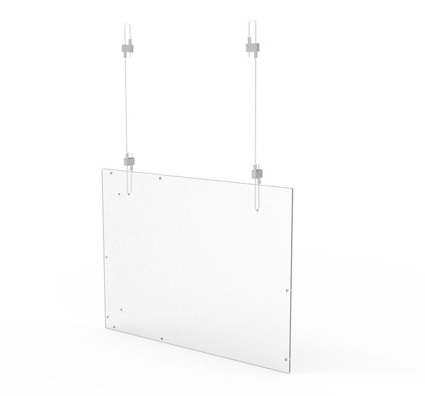 Ceiling Mount Signage Panel Acrlic Shield Sneeze Guard 24x36 36x24 Clear