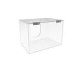 Acrylic Earloop Style Face Mask Dispenser w/ Hinged Top   Clear