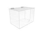 Acrylic Earloop Style Face Mask Dispenser w/ Hinged Top   Clear