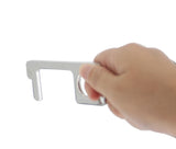 FixtureDisplays Hygienic Door Handle Door Opener, The Contactless Button Tool, Elevator Press Stick, Easy to Carry   Zero Touch Reusable Handle Tools Push Elevator Button Open Door Ship from Chicago 10068 Silver door opener