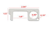 FixtureDisplays Hygienic Door Handle Door Opener, The Contactless Button Tool, Elevator Press Stick, Easy to Carry   Zero Touch Reusable Handle Tools Push Elevator Button Open Door Ship from Chicago 10068 Silver door opener