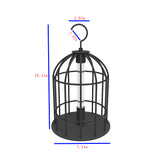 FixtureDisplays? Bird Cage with UV Light Disinfection Sanitizer Room Air Cleanser 7.3x7.3x13, Metal Wire Black 10069