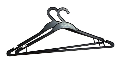 ALL NEW Reinforced Black Plastic Hangers 10PK 100702