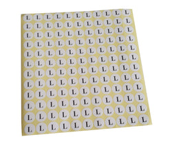 L Adhesive Sticker Clothes Label 1 SHEET of 132 Stickers 100711