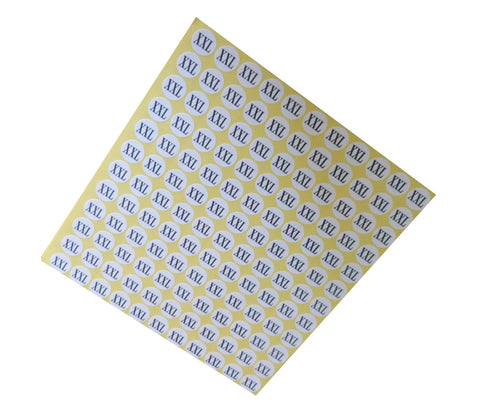 XXL Adhesive Sticker Clothes Label 1 SHEET of 132 Stickers 100713