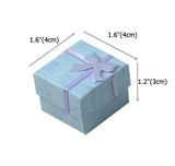 2pk Wholesale Blue Wedding Ring/ Earring Jewelry Display Gift Box Case 100714