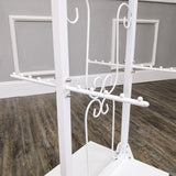 16X16X58" White Double-Sided 12 Hook 60 Hanging Spots Display Stand Clothing 100717-Small