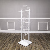 16X16X58" White Double-Sided 12 Hook 60 Hanging Spots Display Stand Clothing 100717-Small