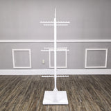 16X16X58" White Double-Sided 12 Hook 60 Hanging Spots Display Stand Clothing 100717-Small