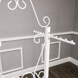 16X16X58" White Double-Sided 12 Hook 60 Hanging Spots Display Stand Clothing 100717-Small
