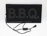 BBQ Animated Horizontal LED Sign with Hanging Chain   Red & Green 100726