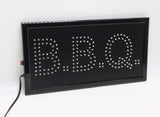 BBQ Animated Horizontal LED Sign with Hanging Chain   Red & Green 100726