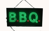 BBQ Animated Horizontal LED Sign with Hanging Chain   Red & Green 100726