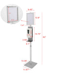 Portable Hand Sanitizer Foor Stand Soap Dispenser Cleaner Auto HandFree No touch