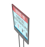 Social Distancing Poster Panel Board Keep at Least 6' Away from Each Other Stand