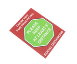 12 Sheets Social Distancing Sign Sticker Keep At Least 6' Distance floor sign