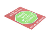 12 Sheets Social Distancing Sign Sticker Keep At Least 6' Distance floor sign