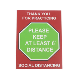 12 Sheets Social Distancing Sign Sticker Keep At Least 6' Distance floor sign