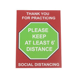 12 Sheets Social Distancing Sign Sticker Keep At Least 6' Distance floor sign