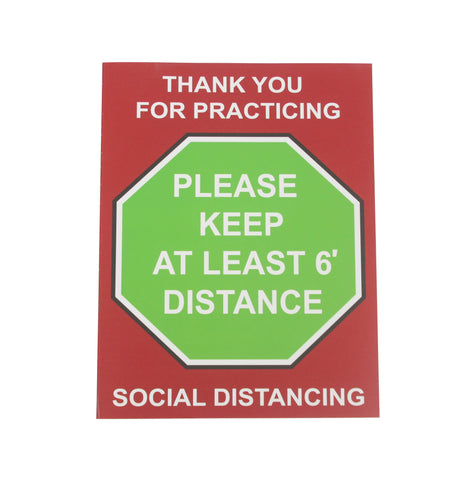 12 Sheets Social Distancing Sign Sticker Keep At Least 6' Distance floor sign