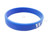 Blue Silicone Wristband Bracelet WWJD Christian Gift