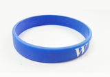 Blue Silicone Wristband Bracelet WWJD Christian Gift