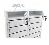 20-Slot 10.8�� Wide Door Large 10 Wide Slot Cellphone Locker Station Storage Cabinet 23.3 Wide X 9.1 Deep X 35 Tall Mail Slot Group Box 10078