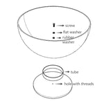 FixtureDisplays? 16 X 16 X 8.4 Elegant 16-Inch Clear Bowl for Small Fish Display 100803